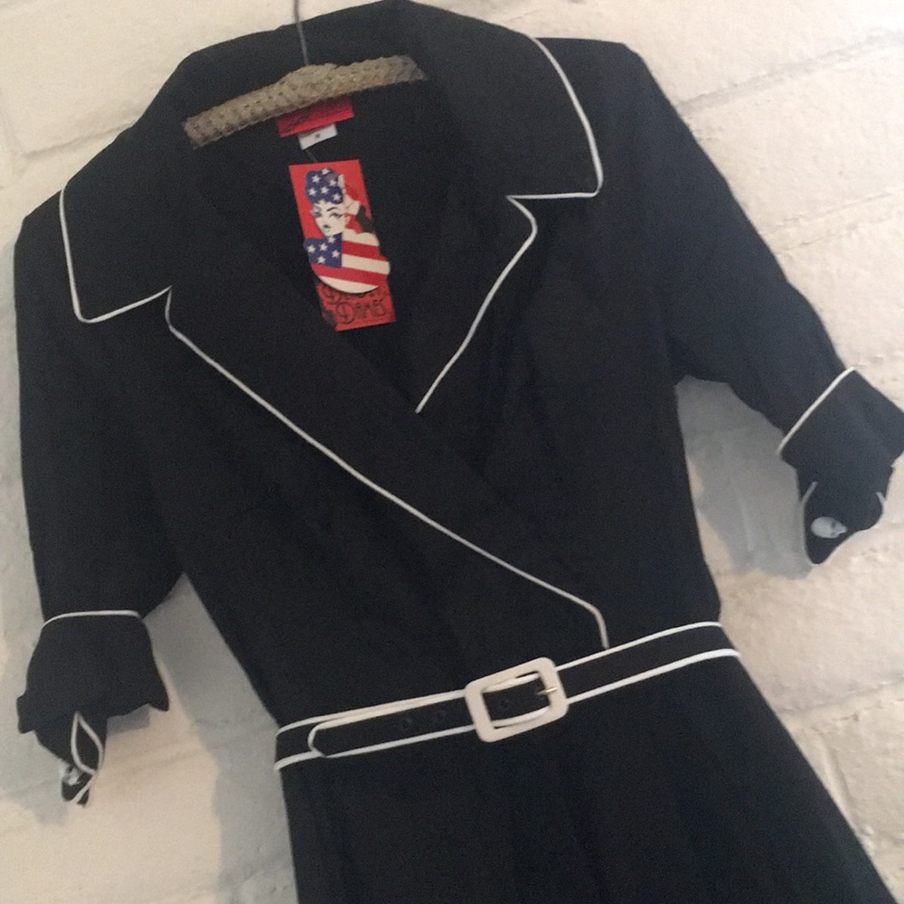 Deadly Dames Pinup Dress with Skull cuffs